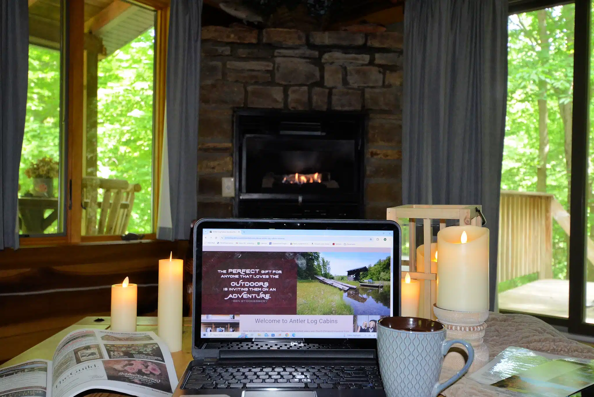 Brown County Log Cabins with WiFi